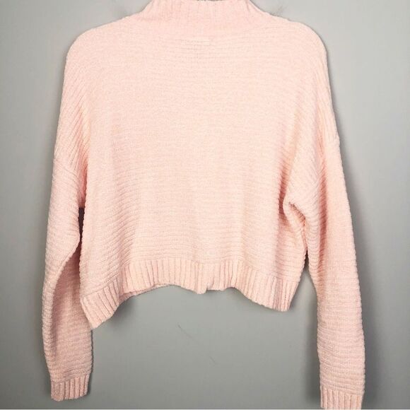 FOREVER 21 | Soft Peach Mock Neck Cropped Sweater Women’s Size Small - Picture 6 of 7